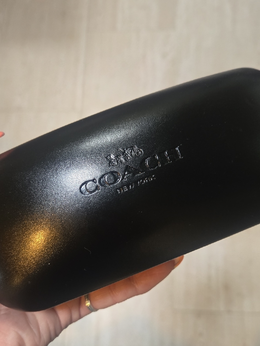 Coach New York Classic Oversized Black Hard Shell Glasses/Sunglasses Case